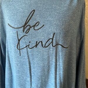 Blue 'Be Kind' Graphic Top